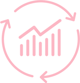 Financial reporting and automation solutions icon for digital finance